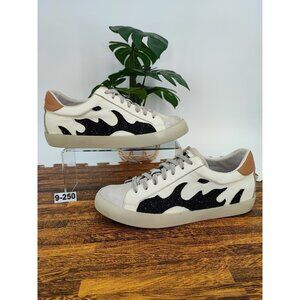 Bibi Lou Women’s Flame Sneakers White Leather Lace Up Size 9 US